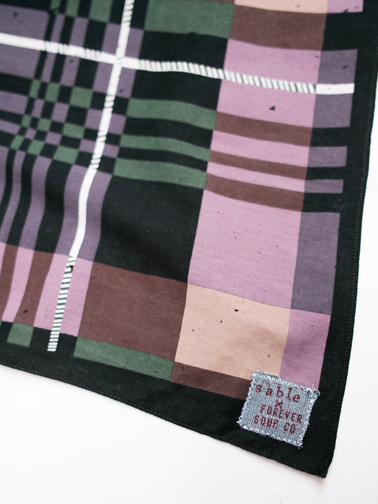 Sable x Forever Soup - Plaid with Coral Swirl