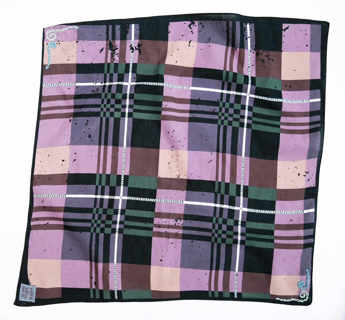 Sable x Forever Soup - Plaid with Aqua Swirl