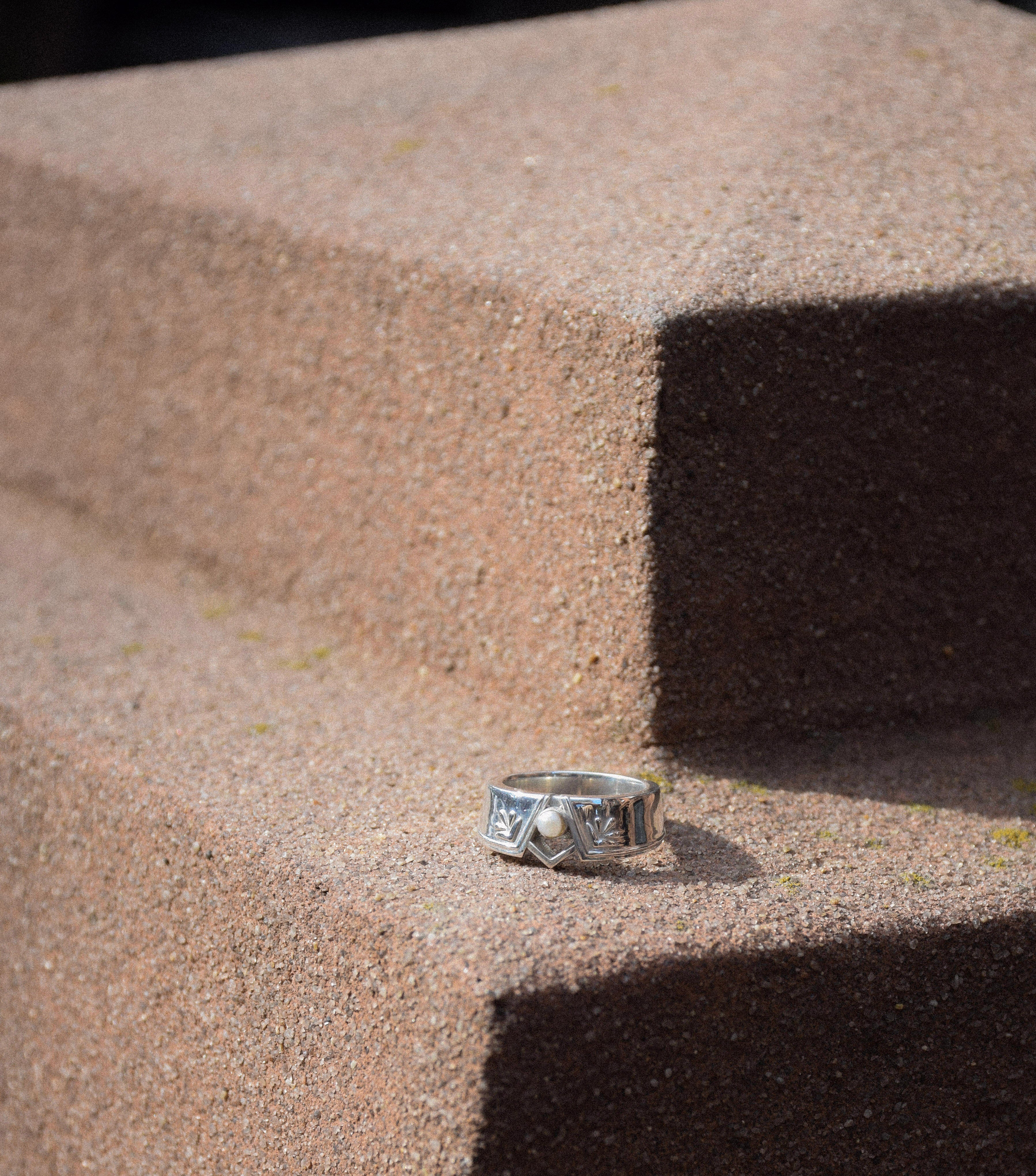 Tennessee Pearl Bandana Ring - 925 Silver