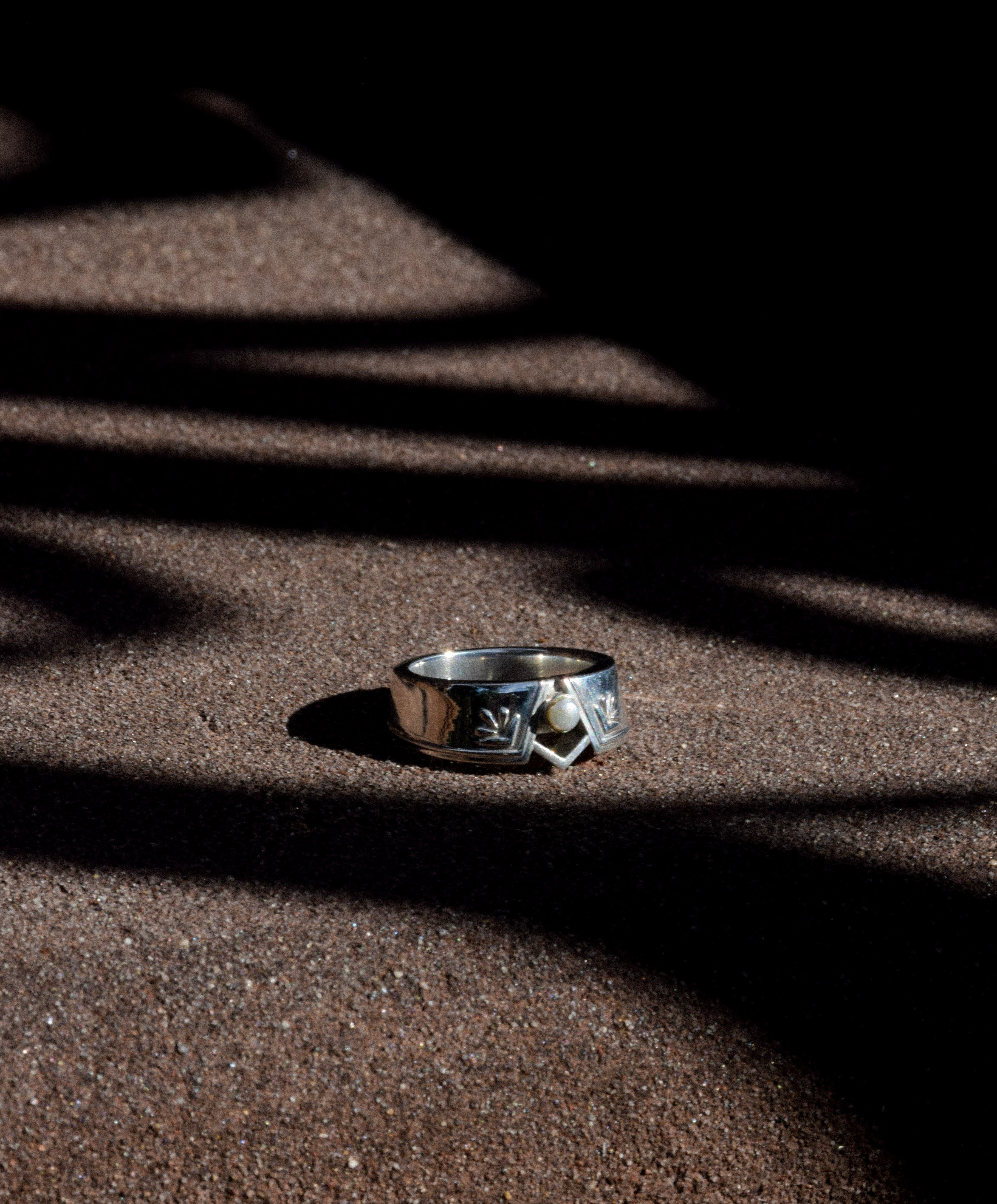 Tennessee Pearl Bandana Ring - 925 Silver